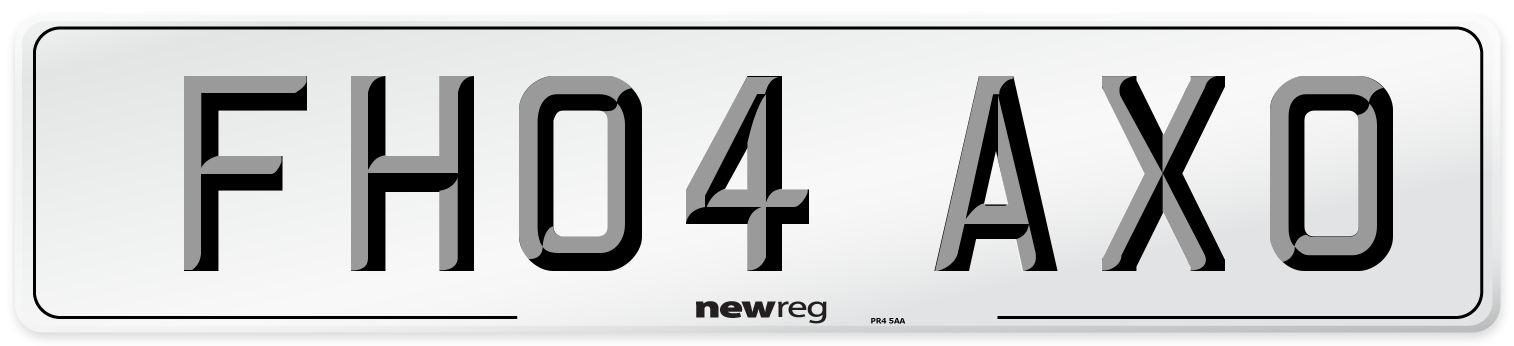 FH04 AXO Number Plate from New Reg